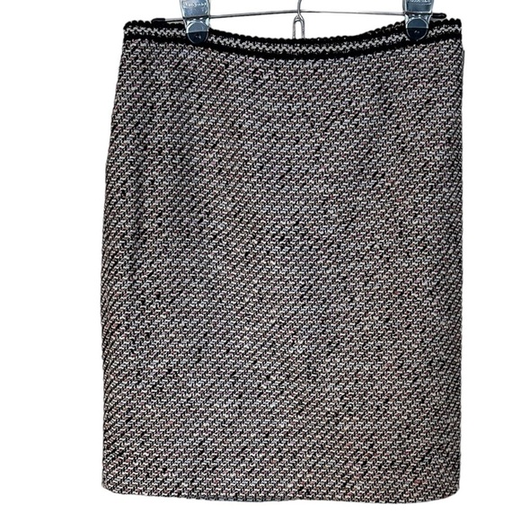 Talbots Pencil Skirt Tweed Pink & Black 6P - Picture 2 of 10